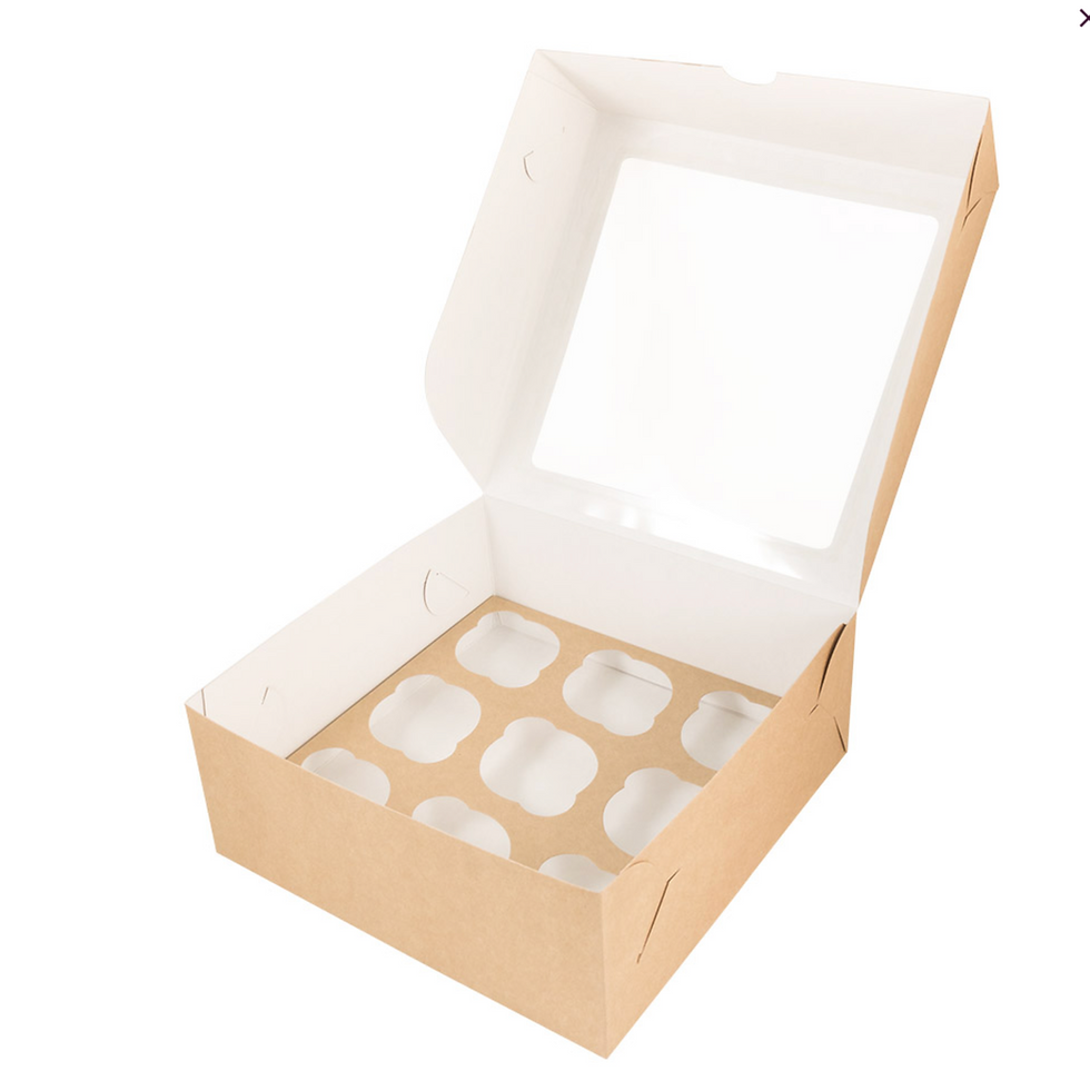 Muffinikarp 9-le, 25 × 25 × 10 cm (pakendis 25 tk)