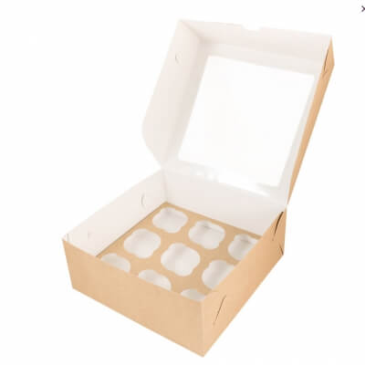 Muffinikarp 9-le, 25 × 25 × 10 cm (pakendis 25 tk)