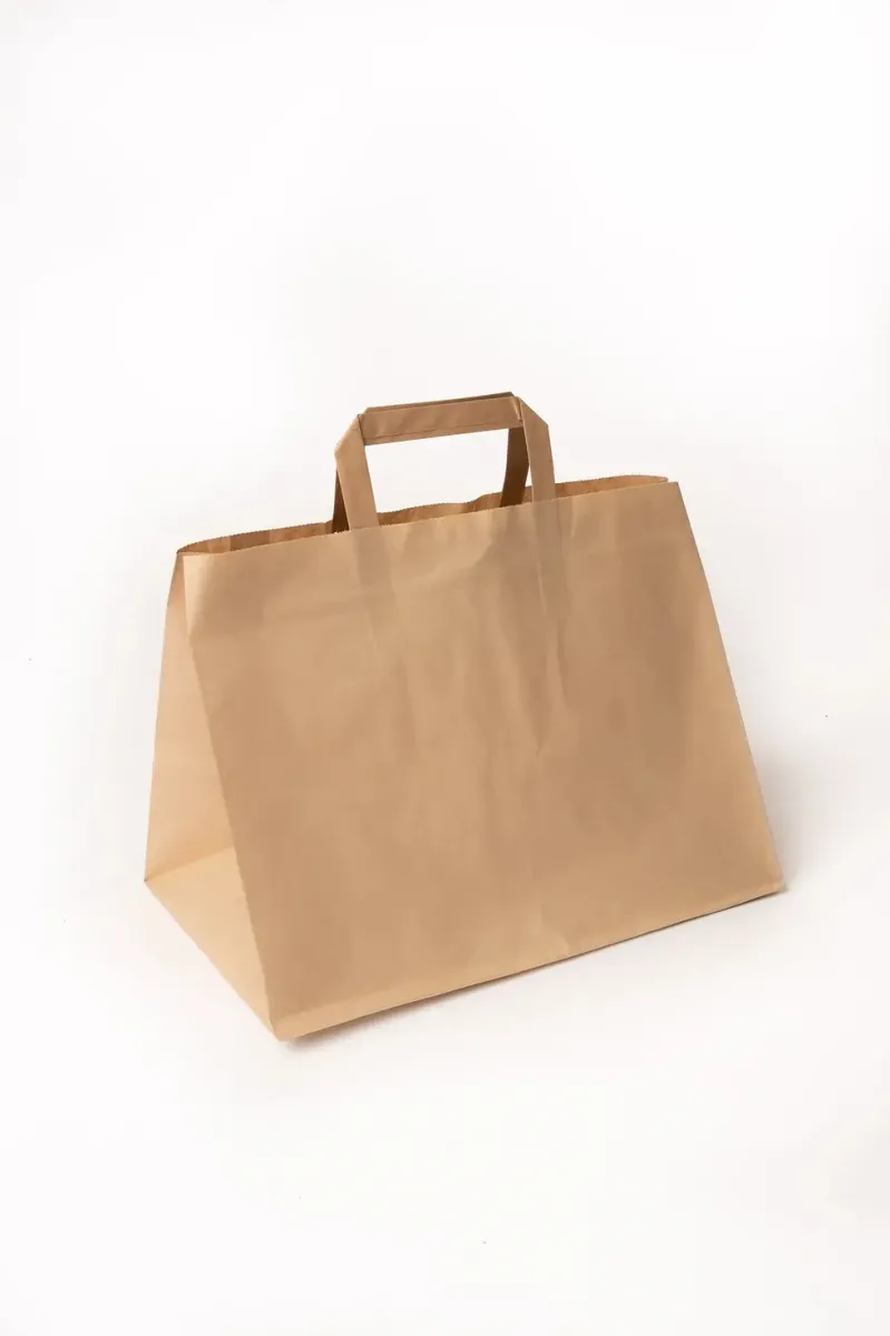 Paberist kott sangadega, 32 × 22 × 25 cm (pakendis 250 tk)