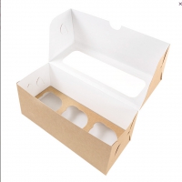 Muffinikarp 3-le, 25 × 17,5 × 10 cm (pakendis 25 tk) - 1