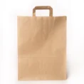 Kraft paberkott sangadega 26×14×29 cm — kaubandusele ja toitlustusele