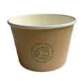 Paberist supikonteiner kaanega 500 ml kraft värvuses — take-away lahendus