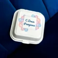 Suhkruroost burgerikarp pealtvaade — 15×15 cm take-away pakend
